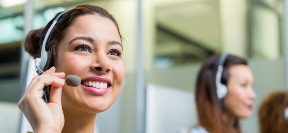 Female Customer Service Rep with Headset